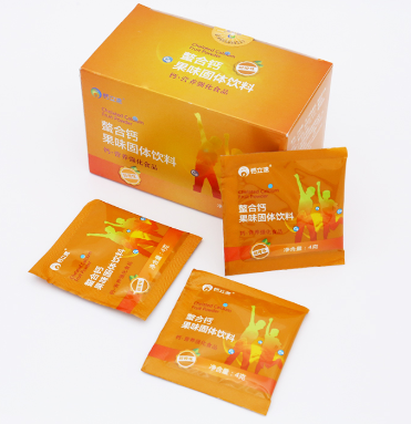 钙立速儿童螯合钙果味固体饮料少年钙甜橙味